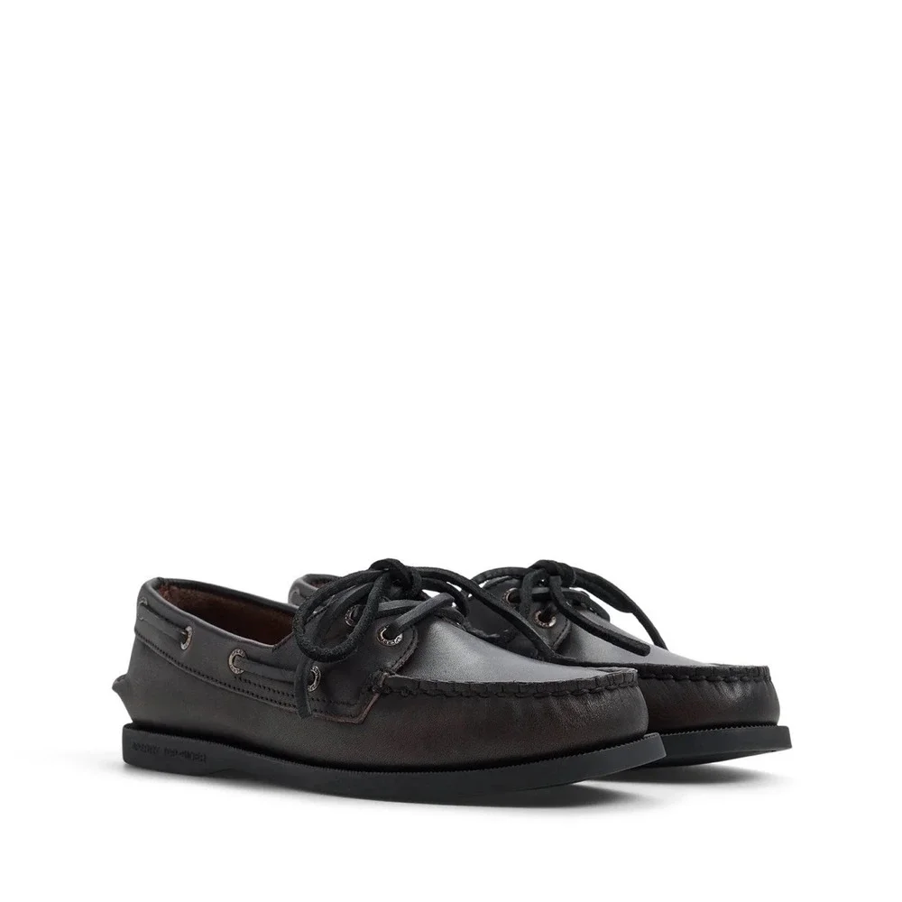 Sperry x Aritzia Authentic Original 2-Eye Boat Shoe Black Women Size 8.5 NWB